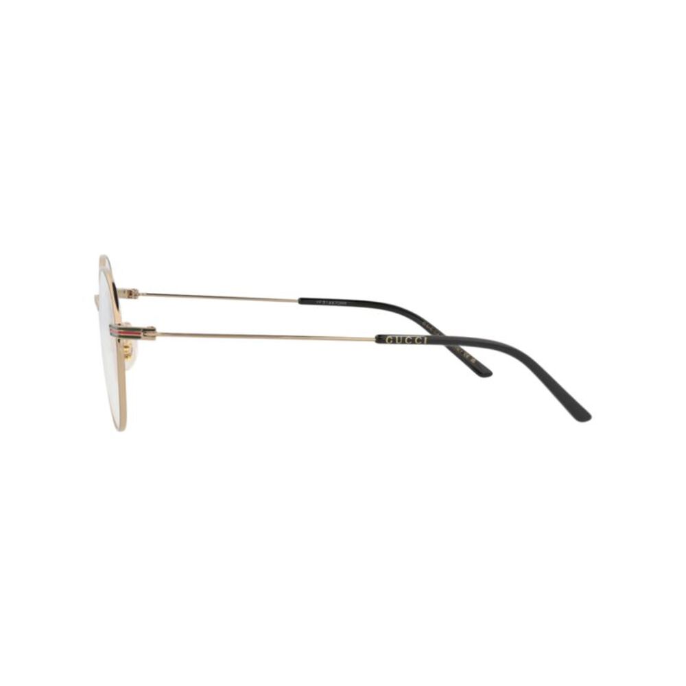 Gucci Round-Frame Metal Optical Frames Gold Mens - Picture 3 of 6